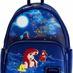 LOUNGEFLY Disney The Little Mermaid Ariel Women's Double Strap Shoulder Bag Purse New
