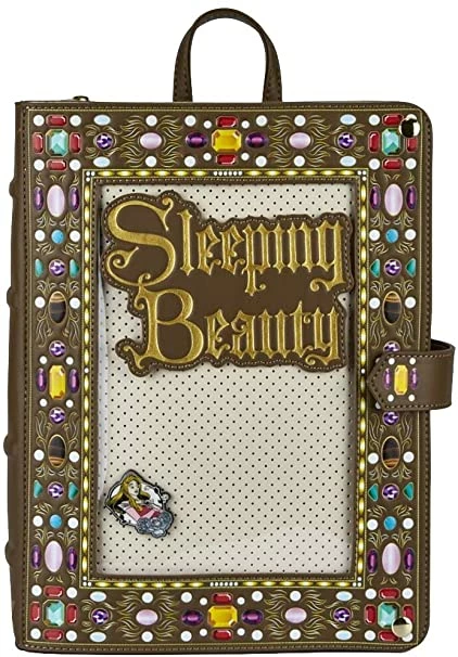 LOUNGEFLY Disney Sleeping Beauty Collector Pin Women's Double Strap Shoulder Bag Purse 3 LOUNGEFLY Disney Sleeping Beauty Collector Pin Women's Double Strap Shoulder Bag Purse