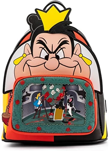 New LOUNGEFLY Disney Villains Queen Of Hearts Mini Backpack 3 New LOUNGEFLY Disney Villains Queen Of Hearts Mini Backpack