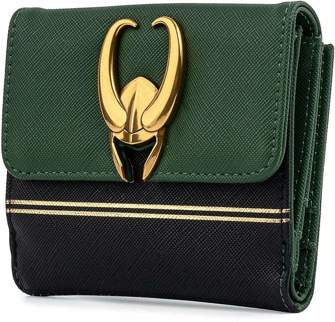 LOUNGEFLY Marvel Loki Hardware Wallet With Zip Coin Pouch 6 LOUNGEFLY Marvel Loki Hardware Wallet With Zip Coin Pouch