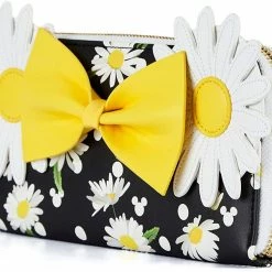 LOUNGEFLY Disney Minnie Mouse Daisies Zip-Around Wallet Minnie Mouse One Size New