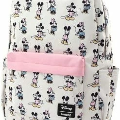 LOUNGEFLY Pastel Minnie Mickey Nylon Backpack Standard 9 LOUNGEFLY Pastel Minnie Mickey Nylon Backpack Standard
