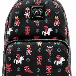 ShopHippo LOUNGEFLY POP Marvel Deadpool 30th Anniversary All Over Print Womens Double Strap Shoulder Bag Purse New