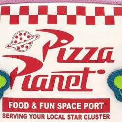 LOUNGEFLY Disney Toy Story Alien Pizza Planet Box Faux Leather Mini Backpack New 12 LOUNGEFLY Disney Toy Story Alien Pizza Planet Box Faux Leather Mini Backpack New