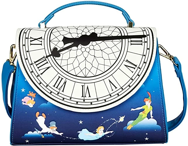 LOUNGEFLY DISNEY PETER PAN GLOW CLOCK CROSS BODY BAG 3 LOUNGEFLY DISNEY PETER PAN GLOW CLOCK CROSS BODY BAG