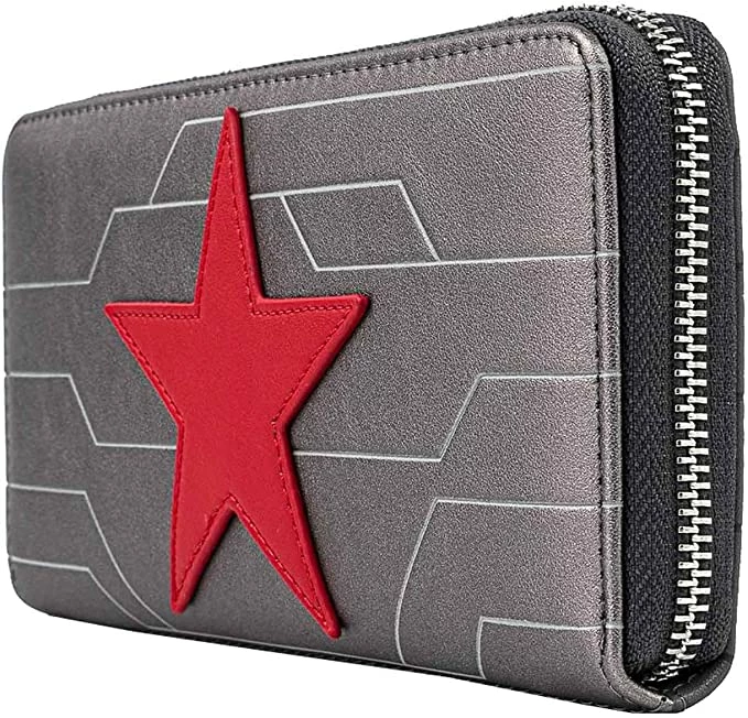 New LOUNGEFLY Marvel Winter Soldier Cosplay Zip-Around Wallet 6 New LOUNGEFLY Marvel Winter Soldier Cosplay Zip-Around Wallet