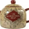 ShopHippo New Seven20 Harry Potter Marauder's Map Ceramic Teapot, Standard Size, Burgundy