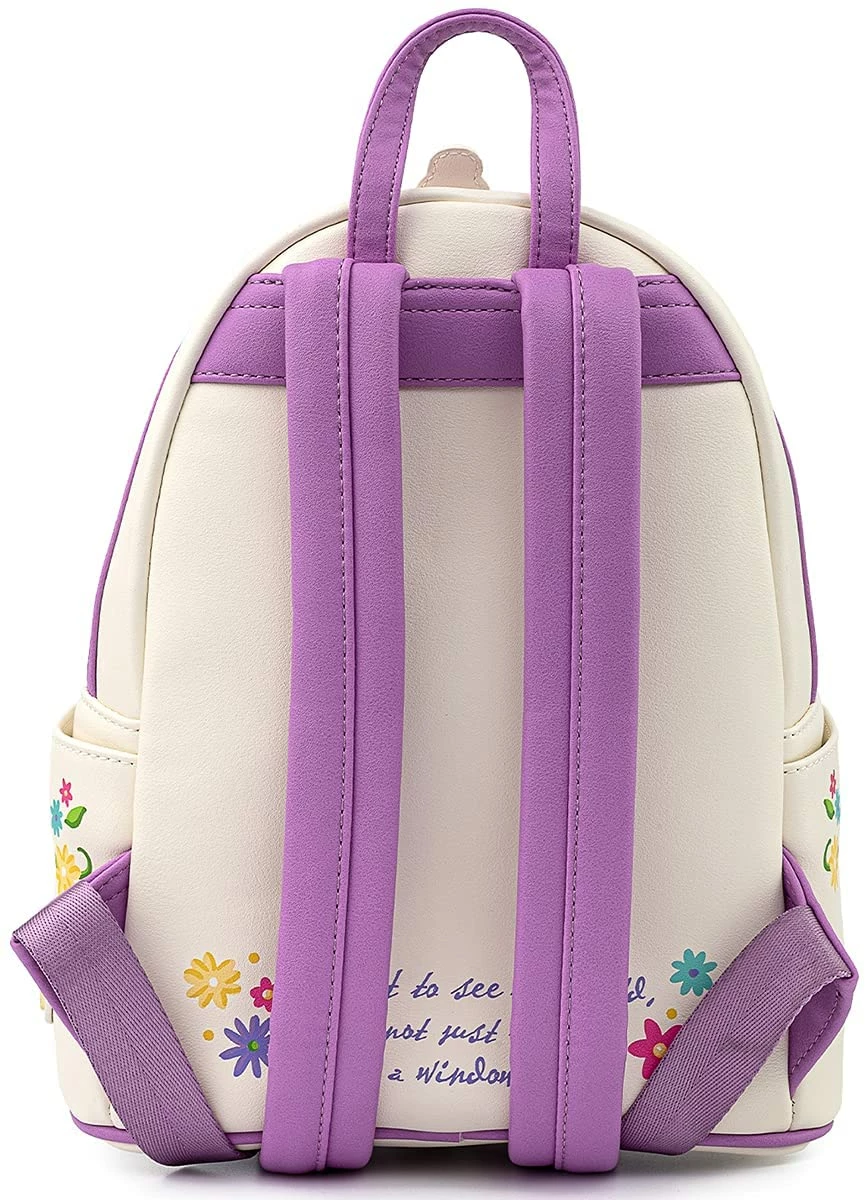 LOUNGEFLY Disney Tangled Tower Scene Womens Double Strap Shoulder Bag Purse 6 LOUNGEFLY Disney Tangled Tower Scene Womens Double Strap Shoulder Bag Purse