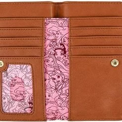 New LOUNGEFLY Disney Princesses Floral Faux Leather Wallet