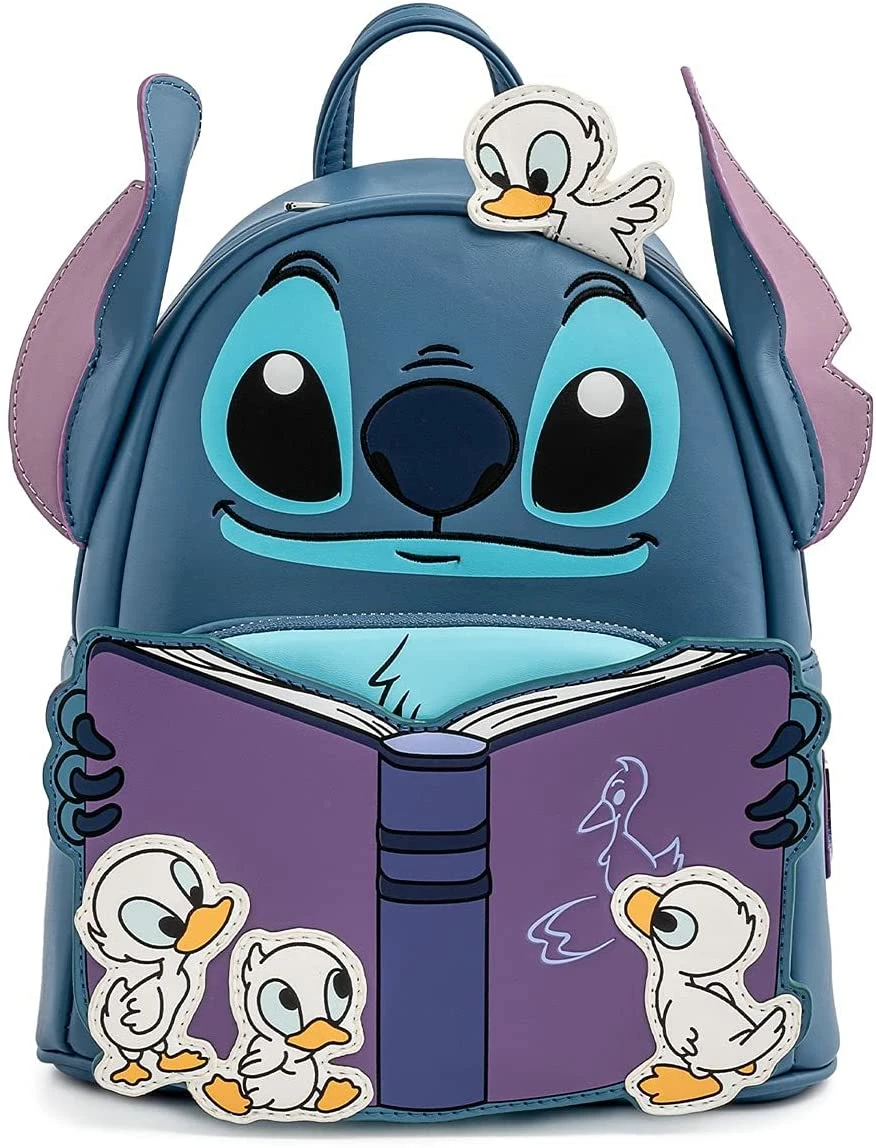 LOUNGEFLY Disney Lilo And Stitch Story Time Duckies Womens Double Strap Shoulder Bag Purse New 3 LOUNGEFLY Disney Lilo And Stitch Story Time Duckies Womens Double Strap Shoulder Bag Purse New