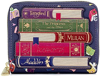 LOUNGEFLY Disney Princess Books Zip Around Wallet 3 LOUNGEFLY Disney Princess Books Zip Around Wallet