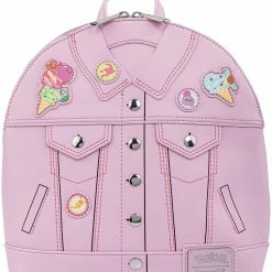 ShopHippo New LOUNGEFLY Pokemon Ice Cream Denim Jacket Convertible Womens Double Strap Shoulder Bag Purse