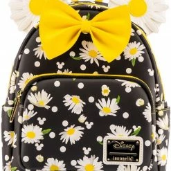 LOUNGEFLY Disney Minnie Mouse Daisies Womens Double Strap Shoulder Bag Purse