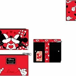 LOUNGEFLY Mickey+Minnie Valentines Flap Wallet New 10 LOUNGEFLY Mickey+Minnie Valentines Flap Wallet New