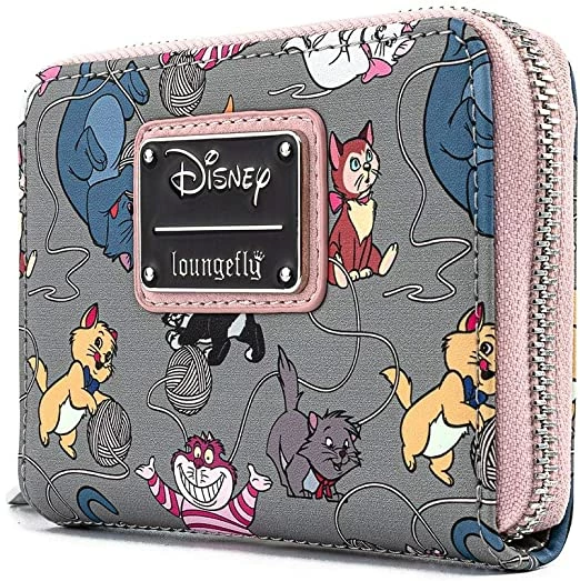 LOUNGEFLY Disney Cats Faux Leather Zip Around Wallet 6 LOUNGEFLY Disney Cats Faux Leather Zip Around Wallet