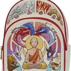 LOUNGEFLY Avatar Aang Meditation Womens Double Strap Shoulder Bag Purse New