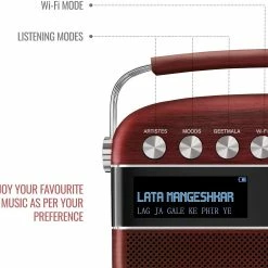 ShopHippo SAREGAMA Carvaan SC01 Portable Digital Music Player - Hindi (with App WiFi, Cherrywood) New