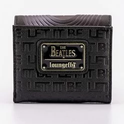 LOUNGEFLY The Beatles Let It Be Vinyl Record Faux Leather Wallet New