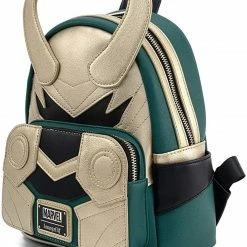 LOUNGEFLY Marvel Loki Classic Cosplay Womens Double Strap Shoulder Bag Purse 8 LOUNGEFLY Marvel Loki Classic Cosplay Womens Double Strap Shoulder Bag Purse