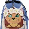 New LOUNGEFLY Disney Alice In Wonderland Cosplay Mini Backpack With Detachable Wristlet