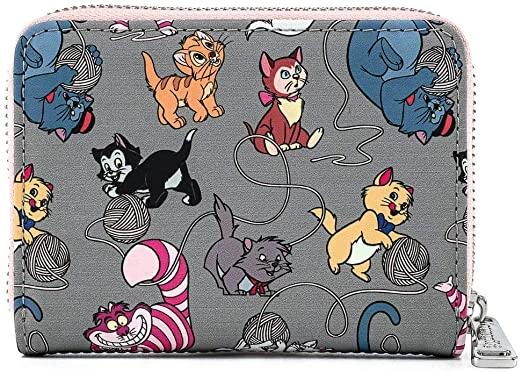 LOUNGEFLY Disney Cats Faux Leather Zip Around Wallet 4 LOUNGEFLY Disney Cats Faux Leather Zip Around Wallet