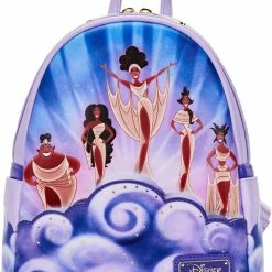 New LOUNGEFLY Disney Hercules Muses Clouds Womens Double Strap Shoulder Bag Purse