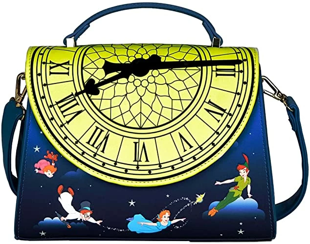LOUNGEFLY DISNEY PETER PAN GLOW CLOCK CROSS BODY BAG 6 LOUNGEFLY DISNEY PETER PAN GLOW CLOCK CROSS BODY BAG