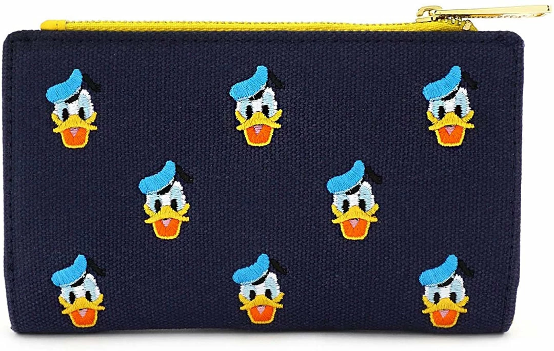 LOUNGEFLY X Disney Donald Duck All-Over Print Embroidered Canvas Zip Wallet 5 LOUNGEFLY X Disney Donald Duck All-Over Print Embroidered Canvas Zip Wallet