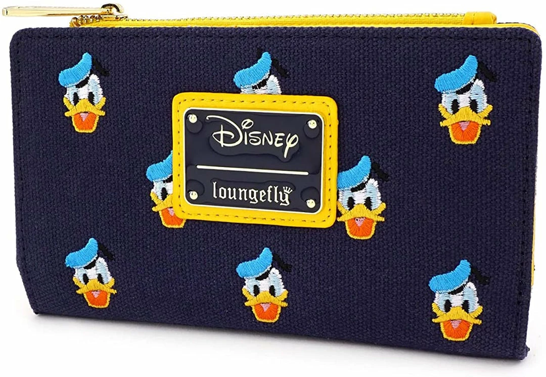LOUNGEFLY X Disney Donald Duck All-Over Print Embroidered Canvas Zip Wallet 4 LOUNGEFLY X Disney Donald Duck All-Over Print Embroidered Canvas Zip Wallet