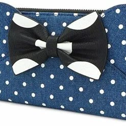 New LOUNGEFLY X Minnie Mouse Denim Polka Dot Zip-Around Wallet 9 New LOUNGEFLY X Minnie Mouse Denim Polka Dot Zip-Around Wallet