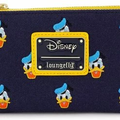 LOUNGEFLY X Disney Donald Duck All-Over Print Embroidered Canvas Zip Wallet