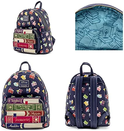 ShopHippo LOUNGEFLY Disney Princess Books All Over Print Womens Double Strap Shoulder Bag Purse New 7 ShopHippo LOUNGEFLY Disney Princess Books All Over Print Womens Double Strap Shoulder Bag Purse New