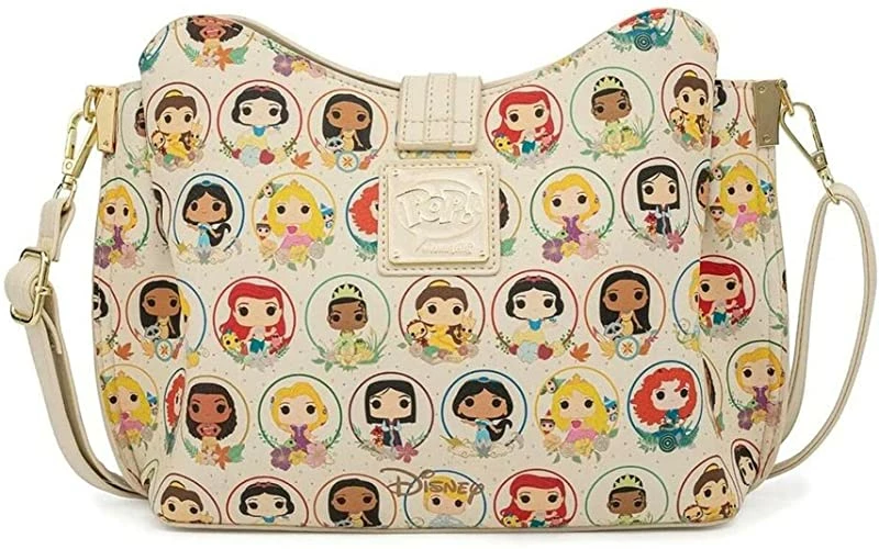 New LOUNGEFLY Pop! - Disney Princess Circles - Crossbody Bag Purse Handbag 3 New LOUNGEFLY Pop! - Disney Princess Circles - Crossbody Bag Purse Handbag