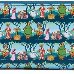 LOUNGEFLY Disney Robin Hood Sherwood All Over Print Faux Leather Wallet