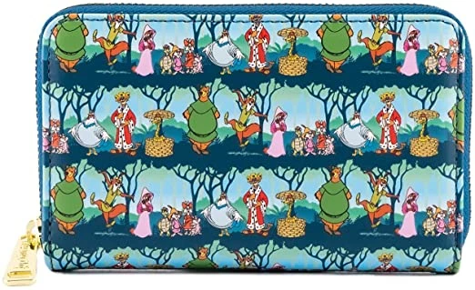 LOUNGEFLY Disney Robin Hood Sherwood All Over Print Faux Leather Wallet 4 LOUNGEFLY Disney Robin Hood Sherwood All Over Print Faux Leather Wallet