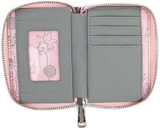 LOUNGEFLY Disney Cats Faux Leather Zip Around Wallet 5 LOUNGEFLY Disney Cats Faux Leather Zip Around Wallet