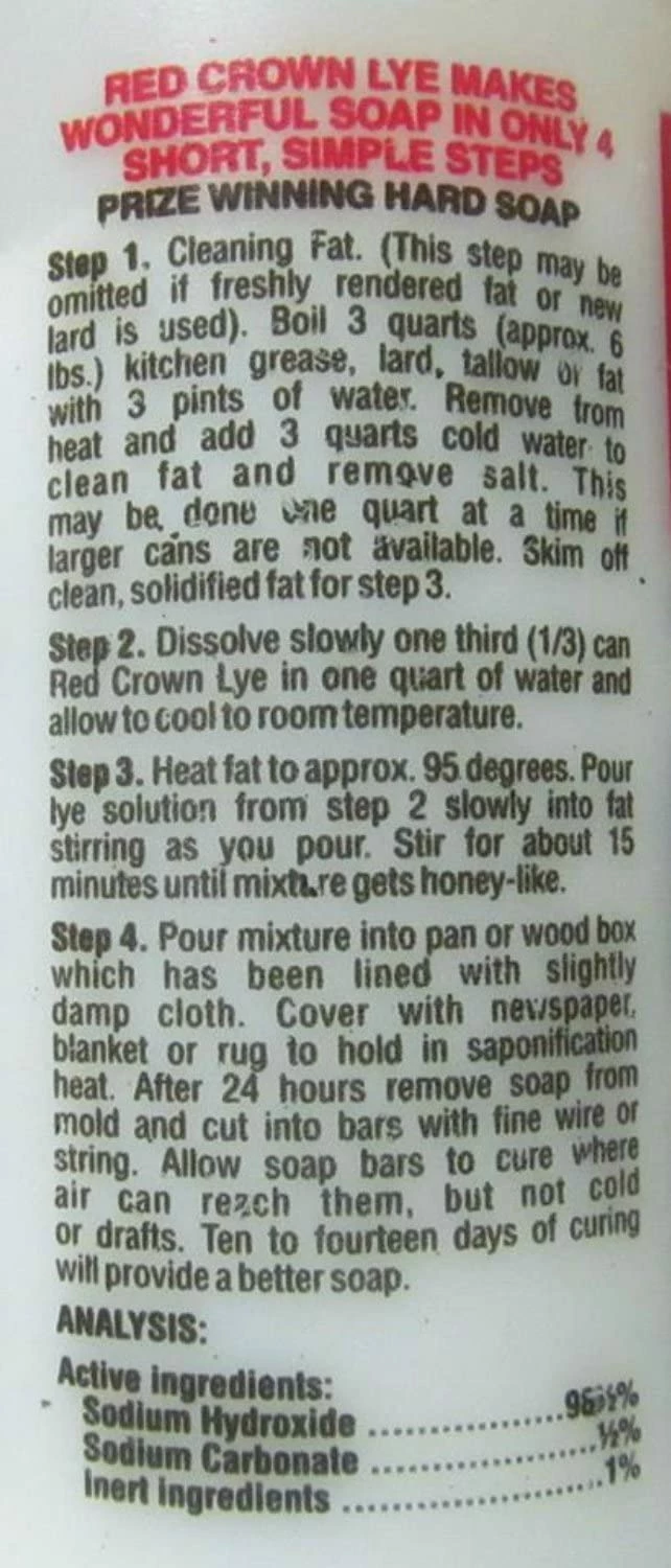 ShopHippo New The Boyer Corporation Red Crown Lye 2 Lbs (Pack Of 2) 4 ShopHippo New The Boyer Corporation Red Crown Lye 2 Lbs (Pack Of 2)