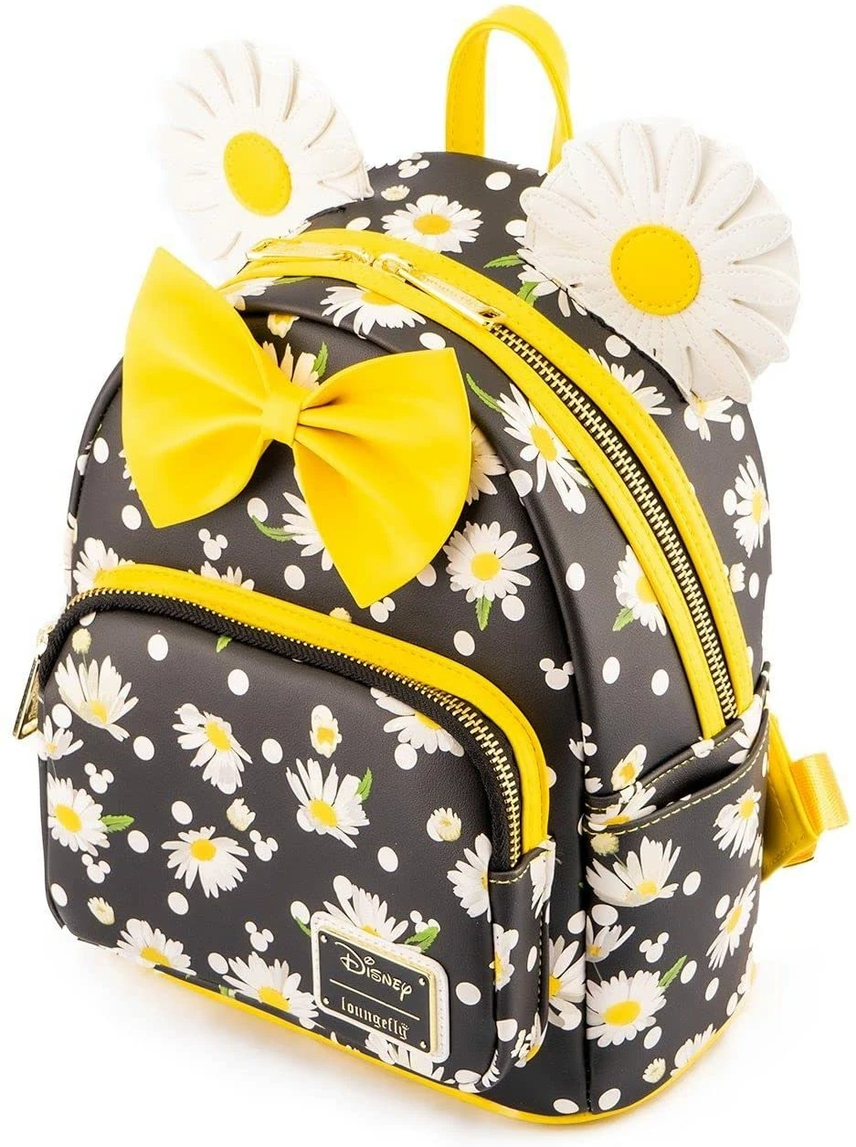 LOUNGEFLY Disney Minnie Mouse Daisies Womens Double Strap Shoulder Bag Purse 7 LOUNGEFLY Disney Minnie Mouse Daisies Womens Double Strap Shoulder Bag Purse