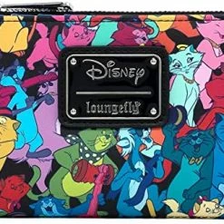 LOUNGEFLY Disney Aristocats Jazzy Cats Faux Leather Flap Wallet New