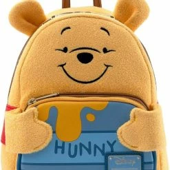 LOUNGEFLY Disney Winnie The Pooh Hunny Tummy Womens Double Strap Shoulder Bag Purse