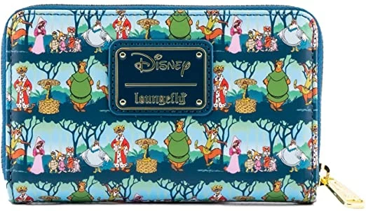 LOUNGEFLY Disney Robin Hood Sherwood All Over Print Faux Leather Wallet 3 LOUNGEFLY Disney Robin Hood Sherwood All Over Print Faux Leather Wallet