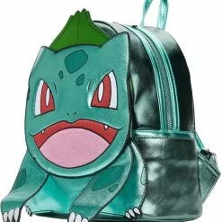 LOUNGEFLY Pokemon Metallic Bulbasaur Womens Double Strap Shoulder Bag Purse 13 LOUNGEFLY Pokemon Metallic Bulbasaur Womens Double Strap Shoulder Bag Purse