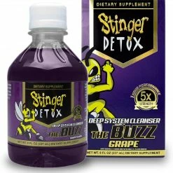 ShopHippo Stinger Detox Buzz 5X Extra Strength Drink – Grape Flavor – 8 FL OZ - 2 Pack