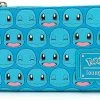 LOUNGEFLY X Pokemon Squirtle Faces Faux-Leather Flap Wallet New