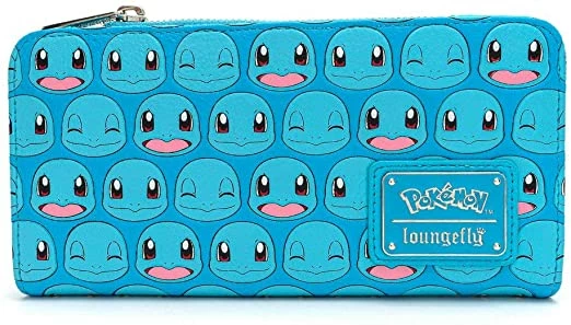 LOUNGEFLY X Pokemon Squirtle Faces Faux-Leather Flap Wallet New 3 LOUNGEFLY X Pokemon Squirtle Faces Faux-Leather Flap Wallet New