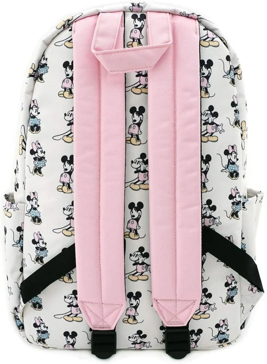 LOUNGEFLY Pastel Minnie Mickey Nylon Backpack Standard 4 LOUNGEFLY Pastel Minnie Mickey Nylon Backpack Standard
