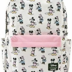 LOUNGEFLY Pastel Minnie Mickey Nylon Backpack Standard