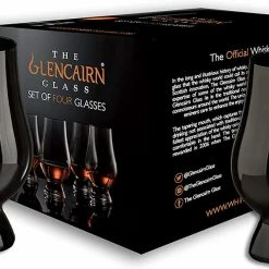 Black Glencairn Whisky Glass, Set Of 4 In 4 Pack Gift Carton New