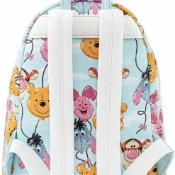LOUNGEFLY Disney Winnie The Pooh Balloon Friends Womens Double Strap Shoulder Bag Purse New