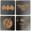 ShopHippo New DC Comics Superhero Logo 4-Piece Coaster Set | Batman, Superman, Wonder Woman & The Flash Laser-Cut Justice League Logos - Sturdy, Unique Cork & Ceramic Design - Great Gift Idea 1 ShopHippo New DC Comics Superhero Logo 4-Piece Coaster Set | Batman, Superman, Wonder Woman & The Flash Laser-Cut Justice League Logos - Sturdy, Unique Cork & Ceramic Design - Great Gift Idea